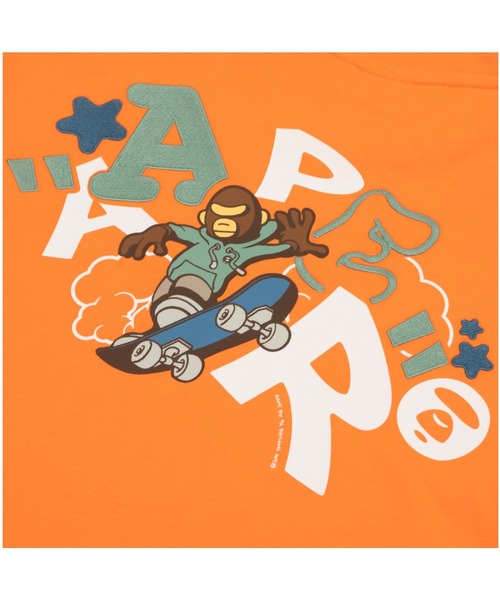 AAPE BY A BATHING APE(エーエイプバイアベイシングエイプ)の「AAPER "SKATING AAPER" TEE(Tシャツ/カットソー・メンズ・オレンジ/ホワイト/ブラック・MEDIUM/SMALL/LARGE/X-LARGE/XX-LARGE)」の12枚目の写真