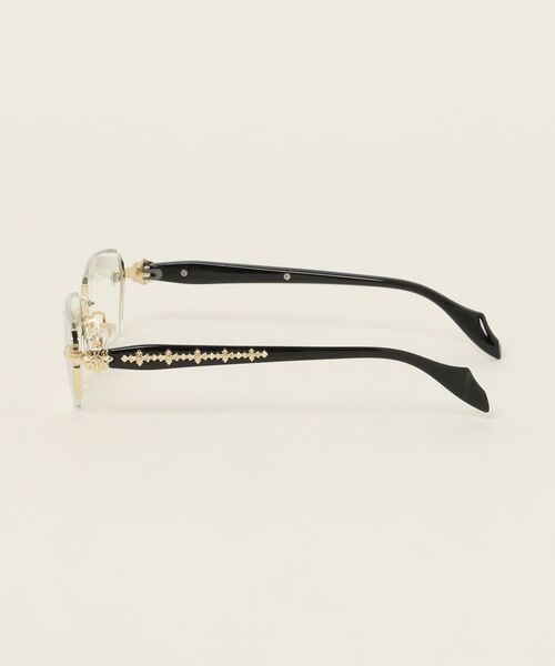 VIBGYOR（ヴィブジョー）の「Y2K リムレスメガネ ユニセックス HIPHOP 韓国(BDS)（メガネ・メンズ・シルバー/ゴールド・FREE）」の4枚目の写真