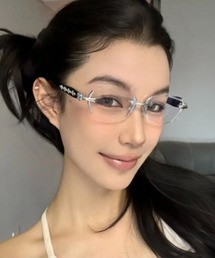 VIBGYOR | Y2K リムレスメガネ ユニセックス HIPHOP 韓国(BDS)(メガネ)