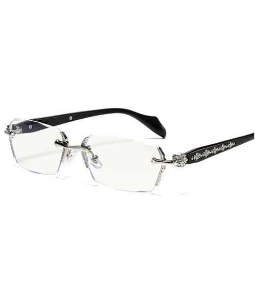 VIBGYOR（ヴィブジョー）の「Y2K リムレスメガネ ユニセックス HIPHOP 韓国(BDS)（メガネ・メンズ・シルバー/ゴールド・FREE）」の6枚目の写真