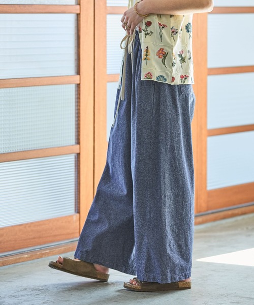 GEORGE'S(ジョージズ)の「デニムイージーパンツ(デニムパンツ・レディース・ピンク/ブルー/ネイビー・SMALL/MEDIUM)」の4枚目の写真