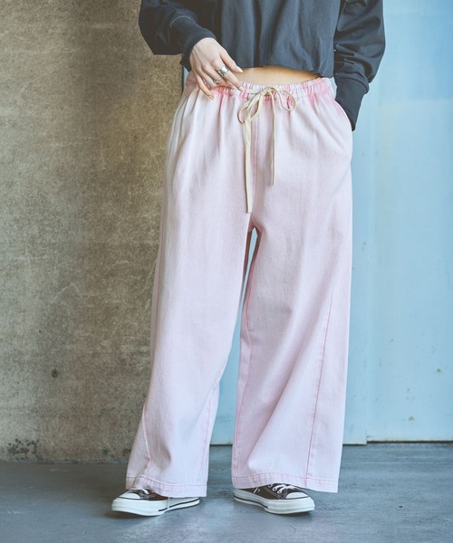 GEORGE'S(ジョージズ)の「デニムイージーパンツ(デニムパンツ・レディース・ピンク/ブルー/ネイビー・SMALL/MEDIUM)」の19枚目の写真