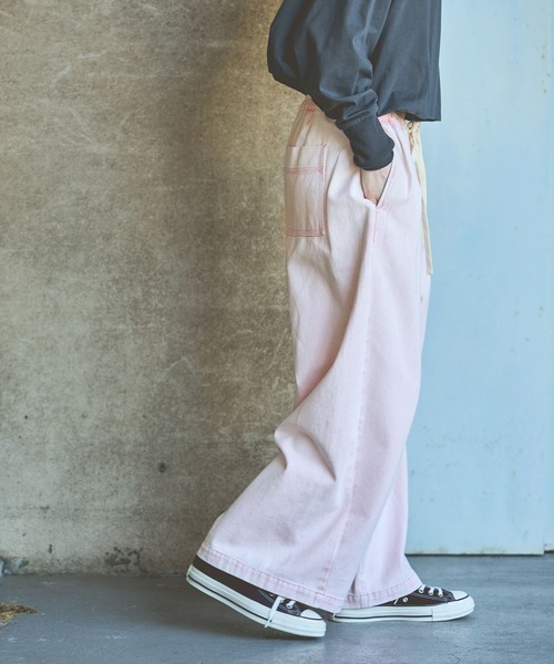 GEORGE'S(ジョージズ)の「デニムイージーパンツ(デニムパンツ・レディース・ピンク/ブルー/ネイビー・SMALL/MEDIUM)」の21枚目の写真