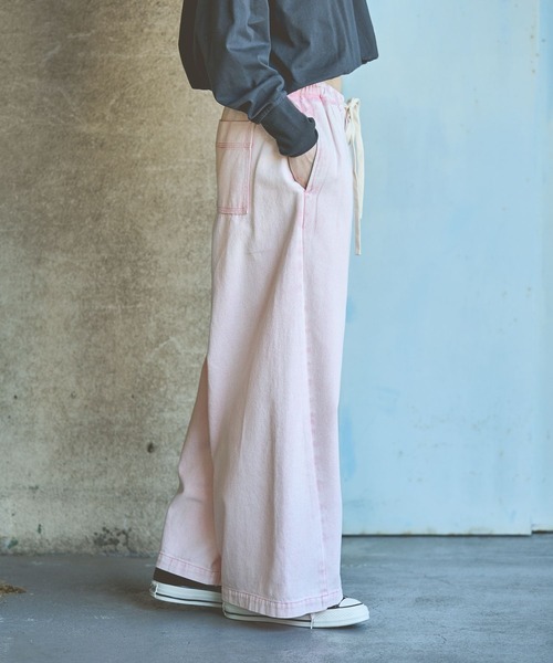 GEORGE'S(ジョージズ)の「デニムイージーパンツ(デニムパンツ・レディース・ピンク/ブルー/ネイビー・SMALL/MEDIUM)」の22枚目の写真