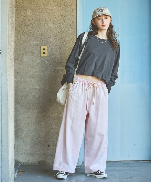 GEORGE'S(ジョージズ)の「デニムイージーパンツ(デニムパンツ・レディース・ピンク/ブルー/ネイビー・SMALL/MEDIUM)」の18枚目の写真
