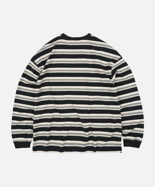 FRIZMWORKS(フリズムワークス)の「BLOCK STRIPE LONG SLEEVE TEE _ BLACK(Tシャツ/カットソー・メンズ・その他・SMALL/MEDIUM/LARGE/X-LARGE)」の2枚目の写真