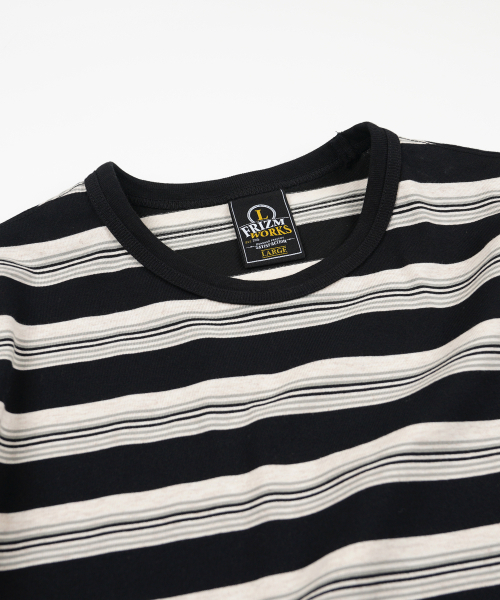 FRIZMWORKS(フリズムワークス)の「BLOCK STRIPE LONG SLEEVE TEE _ BLACK(Tシャツ/カットソー・メンズ・その他・SMALL/MEDIUM/LARGE/X-LARGE)」の3枚目の写真