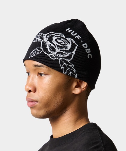 HUF(ハフ)の「ROSE BEANIE(ニットキャップ/ビーニー・メンズ・オフホワイト/ブラック・O/S)」の9枚目の写真
