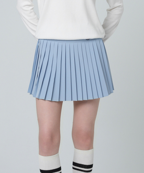 MONBIRDIE GOLF(モンバーディーゴルフ)の「スウィーティープリーツスカート L.BLUE(スカート・レディース・ライトブルー・LARGE/MEDIUM/SMALL)」の1枚目の写真