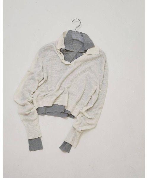 TODAYFUL（トゥデイフル）の「Layered Polo Knit 12610508（ニット/セーター・レディース・ブラウン/グレー/オフホワイト・FREE）」の21枚目の写真