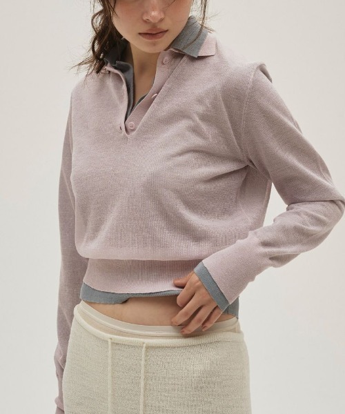 TODAYFUL（トゥデイフル）の「Layered Polo Knit 12610508（ニット/セーター・レディース・ブラウン/グレー/オフホワイト・FREE）」の14枚目の写真