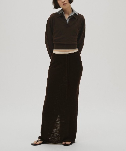 TODAYFUL（トゥデイフル）の「Layered Polo Knit 12610508（ニット/セーター・レディース・ブラウン/グレー/オフホワイト・FREE）」の8枚目の写真