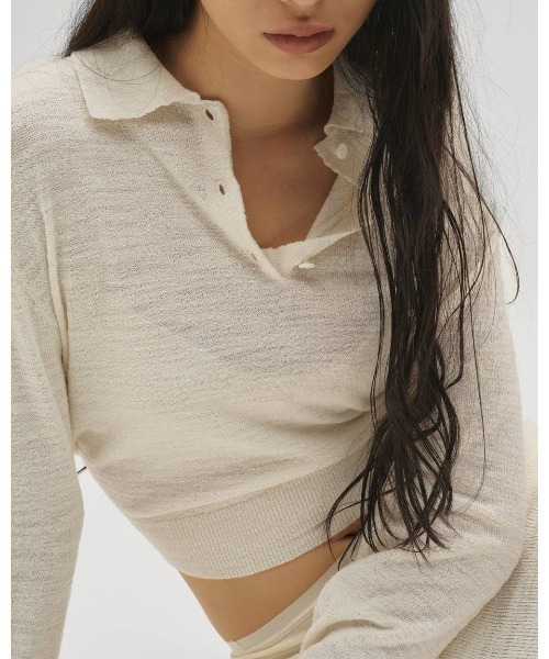 TODAYFUL（トゥデイフル）の「Layered Polo Knit 12610508（ニット/セーター・レディース・ブラウン/グレー/オフホワイト・FREE）」の18枚目の写真