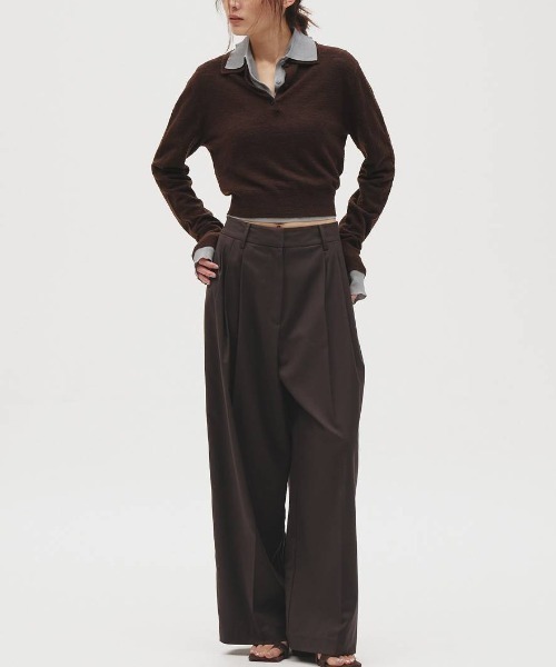TODAYFUL（トゥデイフル）の「Layered Polo Knit 12610508（ニット/セーター・レディース・ブラウン/グレー/オフホワイト・FREE）」の9枚目の写真