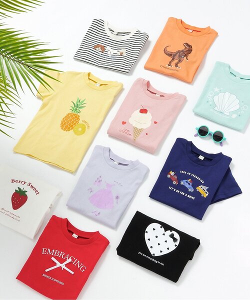 apres les cours（アプレレクール）の「バラエティ半袖Tシャツ/7days Style（Tシャツ/カットソー・キッズ・その他2/ラベンダー/ミント/ネイビー/オレンジ/イエロー/ピンク/レッド/ブラック/アイボリー・80/90/100/110/120/130/140）」の17枚目の写真