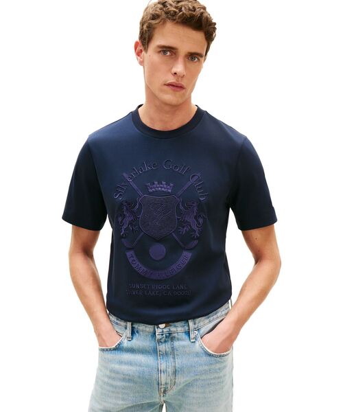 TOMMY HILFIGER(トミーヒルフィガー)の「カントリークラブインターロックTシャツ(Tシャツ/カットソー・メンズ・マルチ/ホワイト・MEDIUM/X-LARGE/LARGE/SMALL)」の2枚目の写真