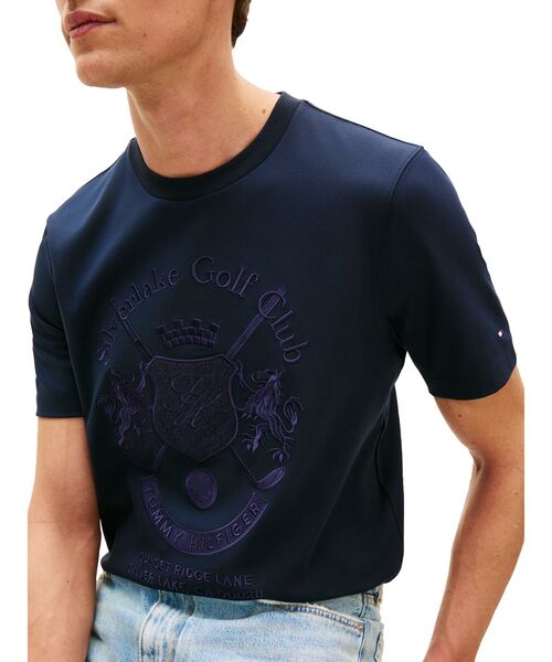 TOMMY HILFIGER(トミーヒルフィガー)の「カントリークラブインターロックTシャツ(Tシャツ/カットソー・メンズ・マルチ/ホワイト・MEDIUM/X-LARGE/LARGE/SMALL)」の3枚目の写真