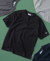 【71】【DISCUS/ディスカス】USAコットンブレンド ワッペンワンポイント刺繍 ヘビーウェイト クルーネック半袖Tシャツ