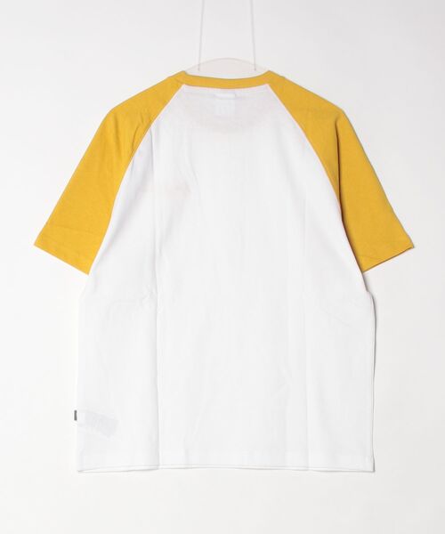 NEW BALANCE(ニューバランス)の「ラグランTシャツ(Tシャツ/カットソー・メンズ・ホワイト×イエロー/ホワイト×ブルー/ホワイト×ブラック・XX-LARGE/X-LARGE/LARGE/MEDIUM/SMALL)」の4枚目の写真