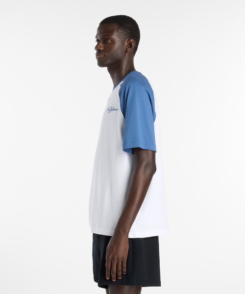 NEW BALANCE(ニューバランス)の「ラグランTシャツ(Tシャツ/カットソー・メンズ・ホワイト×イエロー/ホワイト×ブルー/ホワイト×ブラック・XX-LARGE/X-LARGE/LARGE/MEDIUM/SMALL)」の22枚目の写真
