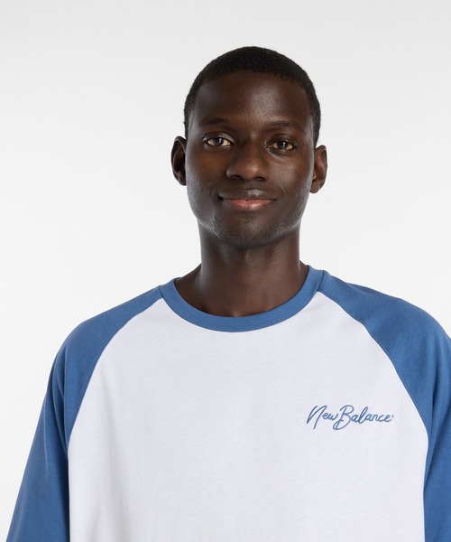 NEW BALANCE(ニューバランス)の「ラグランTシャツ(Tシャツ/カットソー・メンズ・ホワイト×イエロー/ホワイト×ブルー/ホワイト×ブラック・XX-LARGE/X-LARGE/LARGE/MEDIUM/SMALL)」の20枚目の写真
