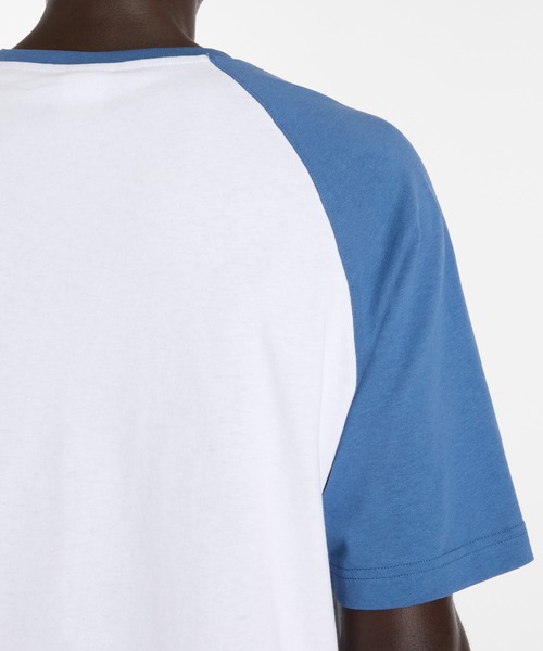 NEW BALANCE(ニューバランス)の「ラグランTシャツ(Tシャツ/カットソー・メンズ・ホワイト×イエロー/ホワイト×ブルー/ホワイト×ブラック・XX-LARGE/X-LARGE/LARGE/MEDIUM/SMALL)」の19枚目の写真