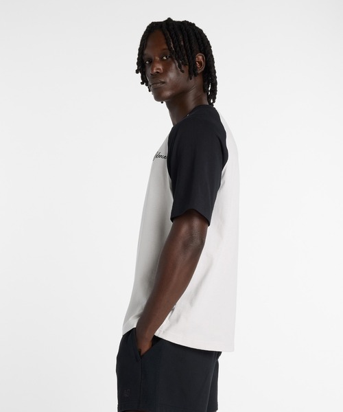 NEW BALANCE(ニューバランス)の「ラグランTシャツ(Tシャツ/カットソー・メンズ・ホワイト×イエロー/ホワイト×ブルー/ホワイト×ブラック・XX-LARGE/X-LARGE/LARGE/MEDIUM/SMALL)」の16枚目の写真