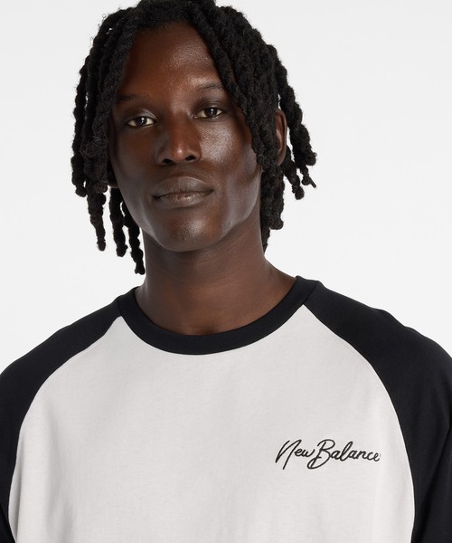 NEW BALANCE(ニューバランス)の「ラグランTシャツ(Tシャツ/カットソー・メンズ・ホワイト×イエロー/ホワイト×ブルー/ホワイト×ブラック・XX-LARGE/X-LARGE/LARGE/MEDIUM/SMALL)」の14枚目の写真