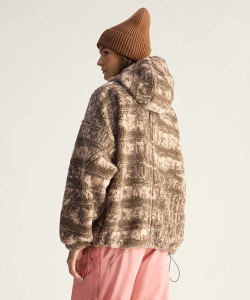 adidas by Stella McCartney(アディダスバイステラマッカートニー)の「adidas by Stella McCartney フルジップ プリント ウィンター フリース / アディダス adidas(パーカー・レディース・ブラウン・XX-LARGE/LARGE/SMALL/MEDIUM)」の2枚目の写真