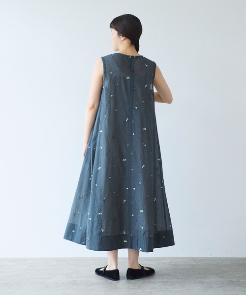 yuni（ユニ　）の「Cotton/Nylon sheer floral刺繍　ワンピース（ワンピース・レディース・ベージュ/グレー・FREE）」の17枚目の写真