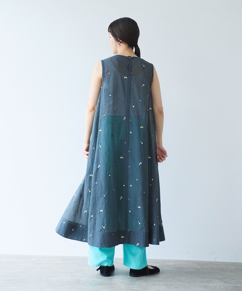 yuni（ユニ　）の「Cotton/Nylon sheer floral刺繍　ワンピース（ワンピース・レディース・ベージュ/グレー・FREE）」の22枚目の写真
