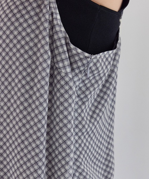 VIS（ビス）の「シアーチェックキャミワンピース（ワンピース・レディース・ベージュ系その他/ブラック系その他・FREE）」の10枚目の写真
