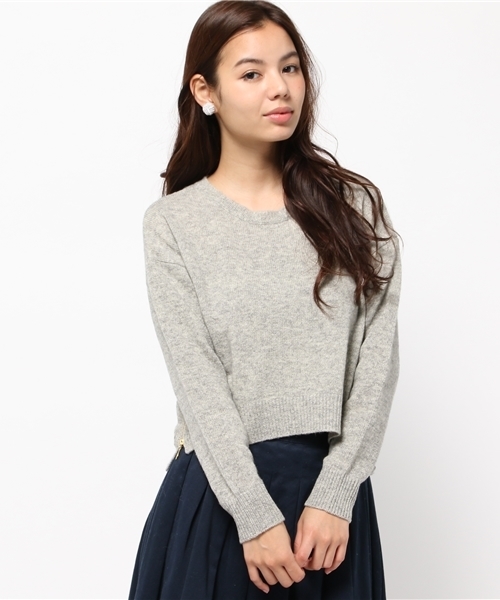 LIMITLESS LUXURY（リミットレスラグジュアリー）の「ZIPニットプルオーバー◆（ニット/セーター・レディース・イエロー/ホワイト/グレー・FREE）」の3枚目の写真