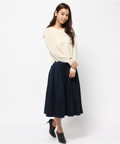 LIMITLESS LUXURY（リミットレスラグジュアリー）の「ZIPニットプルオーバー◆（ニット/セーター・レディース・イエロー/ホワイト/グレー・FREE）」の7枚目の写真