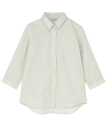 【Pitta Re:)】ふわっとガーゼシャツ レギュラーシルエット 七分袖 綿100% レディース カジュアルシャツ