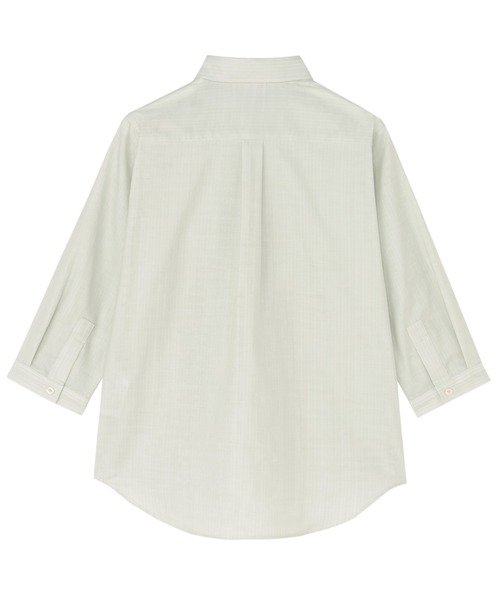 TOKYO SHIRTS（トウキョウシャツ）の「【Pitta Re:)】ふわっとガーゼシャツ レギュラーシルエット 七分袖 綿100% レディース カジュアルシャツ（シャツ/ブラウス・レディース・グリーン・S/M）」の2枚目の写真