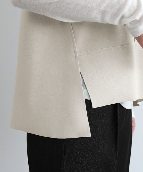 STYLE DELI（スタイルデリ）の「切りっぱなしハギラインベスト（ベスト・レディース・ブラック/ホワイト系・FREE）」の12枚目の写真