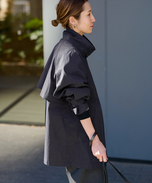 FRAMeWORK(フレームワーク)の「≪追加≫撥水テントラインコート 2(その他アウター・レディース・ネイビー/キャメル・36/38)」の3枚目の写真