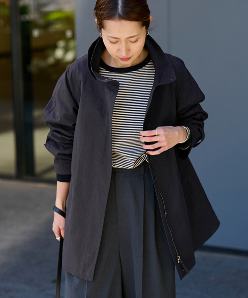 FRAMeWORK(フレームワーク)の「≪追加≫撥水テントラインコート 2(その他アウター・レディース・ネイビー/キャメル・36/38)」の6枚目の写真