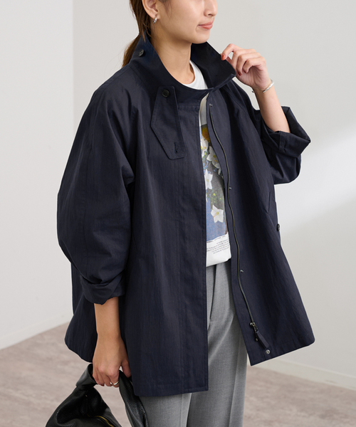FRAMeWORK(フレームワーク)の「≪追加≫撥水テントラインコート 2(その他アウター・レディース・ネイビー/キャメル・36/38)」の12枚目の写真
