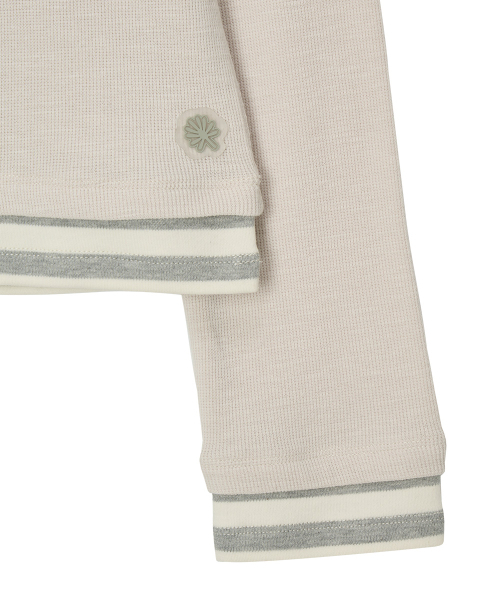 DANDEL（ダンデル）の「DD stripe layered hooded long sleeve (DUST CREAM)（パーカー・レディース・その他・1/2）」の4枚目の写真