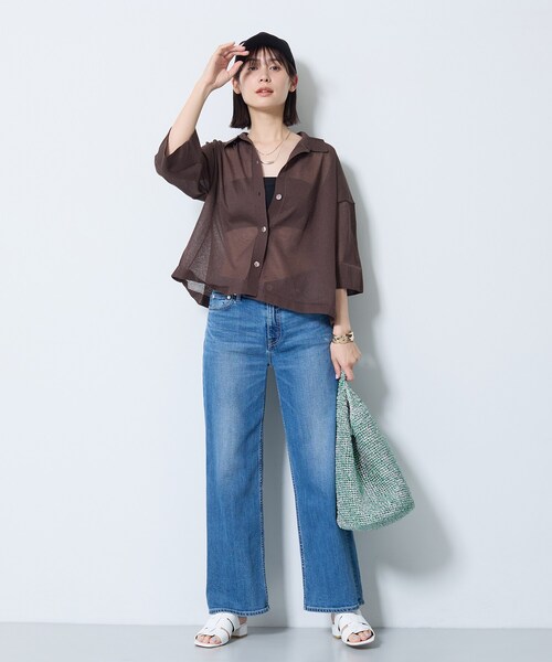 INDIVI（インディヴィ）の「【着る日傘／UVケア】ミニマルキャップ（キャップ・レディース・ブラック/ライトグレー系5・00）」の3枚目の写真