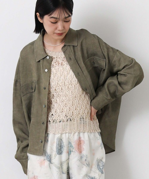 Gready Brilliant(グレディブリリアン)の「顔料染めショートシャツ(シャツ/ブラウス・レディース・キャメル/カーキ・38)」の10枚目の写真