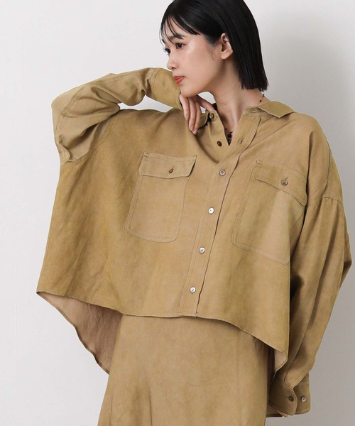 Gready Brilliant(グレディブリリアン)の「顔料染めショートシャツ(シャツ/ブラウス・レディース・キャメル/カーキ・38)」の16枚目の写真
