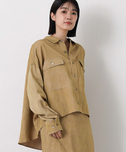 Gready Brilliant(グレディブリリアン)の「顔料染めショートシャツ(シャツ/ブラウス・レディース・キャメル/カーキ・38)」の19枚目の写真