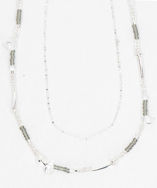 FREAK'S STORE(フリークスストア)の「2WAY ビーズ チェーンネックレス(ネックレス・レディース・グレー/ブラウン・ONE SIZE)」の12枚目の写真