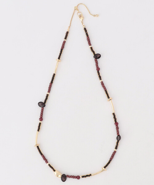 FREAK'S STORE(フリークスストア)の「2WAY ビーズ チェーンネックレス(ネックレス・レディース・グレー/ブラウン・ONE SIZE)」の19枚目の写真