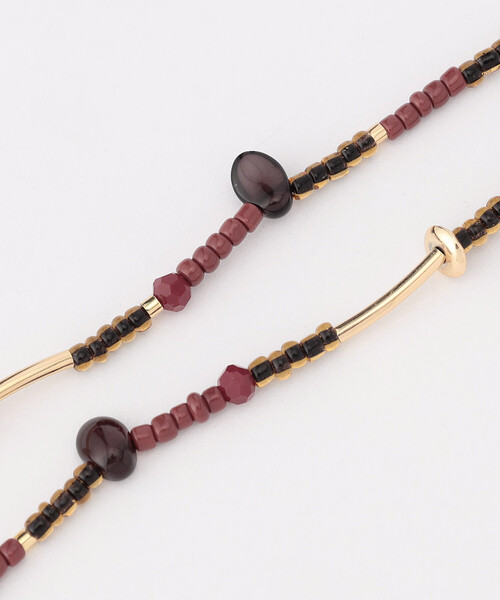 FREAK'S STORE(フリークスストア)の「2WAY ビーズ チェーンネックレス(ネックレス・レディース・グレー/ブラウン・ONE SIZE)」の21枚目の写真