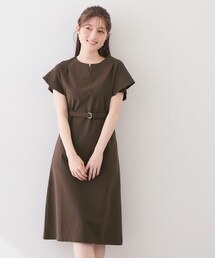 【接触冷感/UVケア】Iラインフレアスリーブワンピース《洗濯機OK/XS~3L/6col》