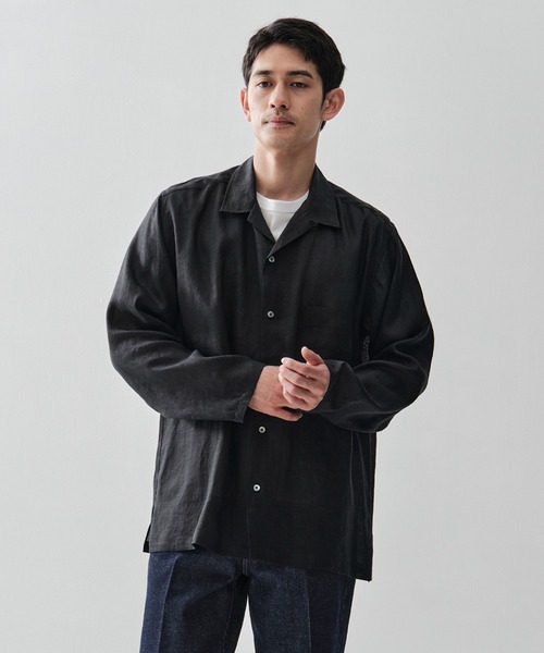 markaware(�}�[�J�E�F�A)�́yMARKAWARE/�}�[�J�E�F�A�zCOMFORT FIT OPEN COLLAR SHIRT/�w���v�וz / �R���t�H�[�g�t�B�b�g�I�[�v���J���[�V���c(�V���c/�u���E�X)